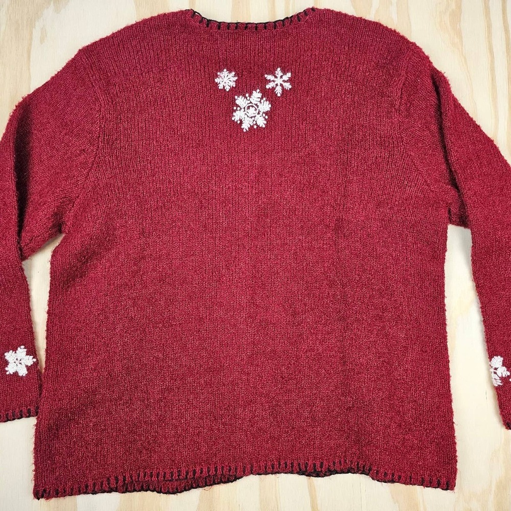WOMANS CROFT AND BARROW WINTER SNOWMAN CARDIGAN - Picture 8 of 12